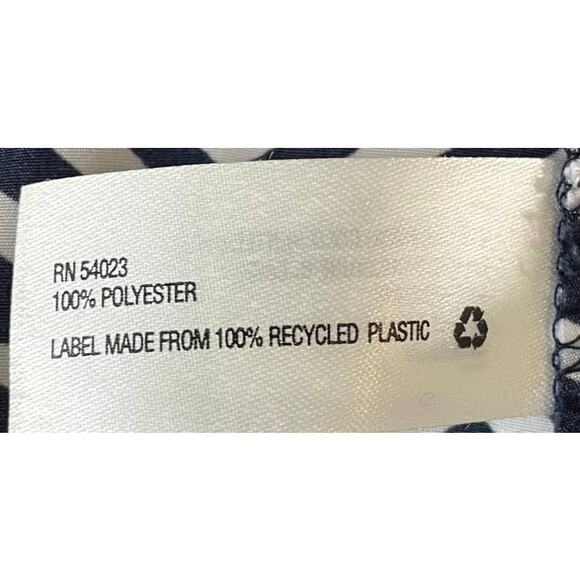 GAP Women's Long Sleeve Geometric Shift Work Dress Navy White Size Small Career - Picture 6 of 7